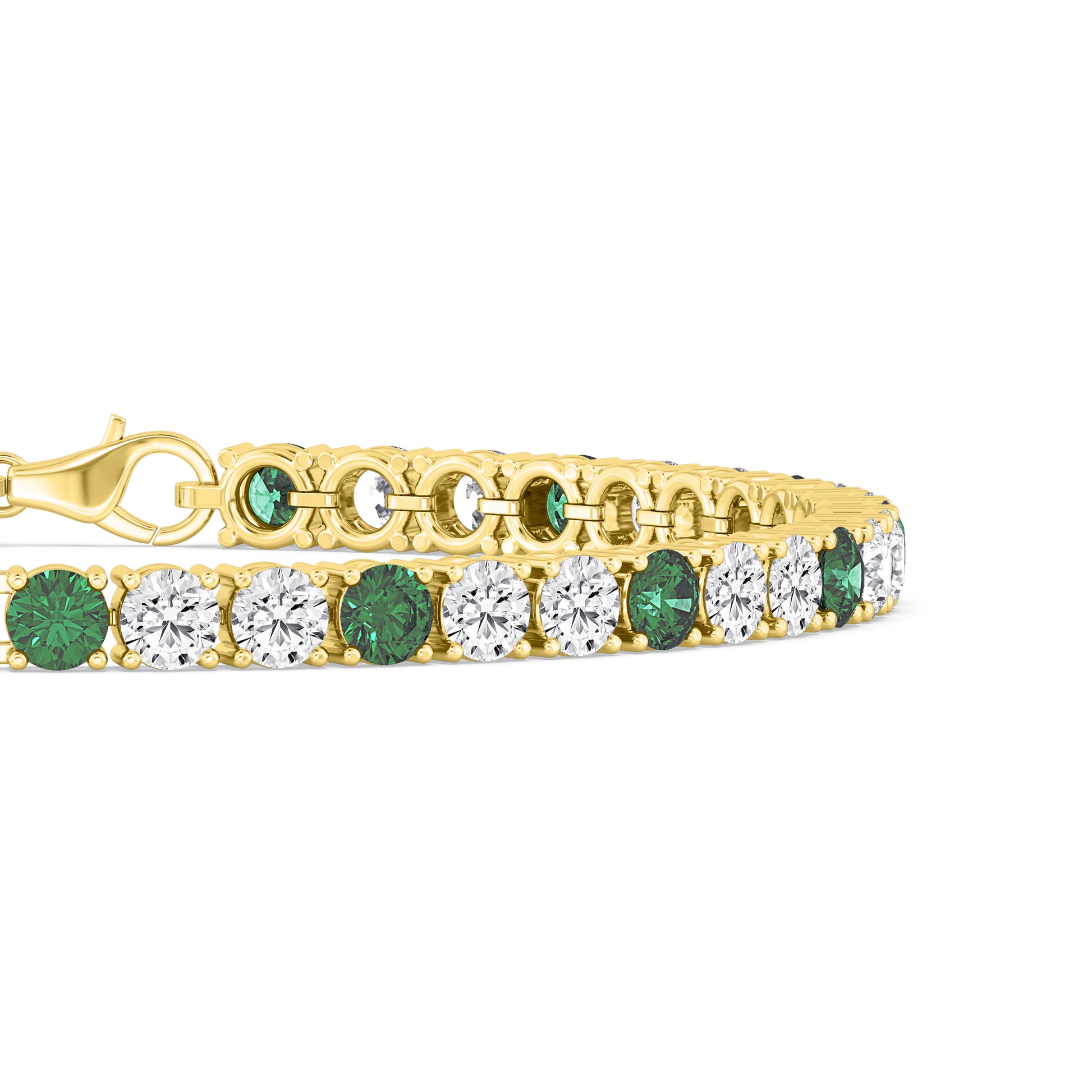 Yellow Gold Lab Grown Diamond Bracelet 4.43 ctw BR20463-4.63CT-7IN