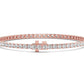 9K Rose Gold Lab Grown Diamond BRACELET 4.01 ctw BR20464-4-7IN