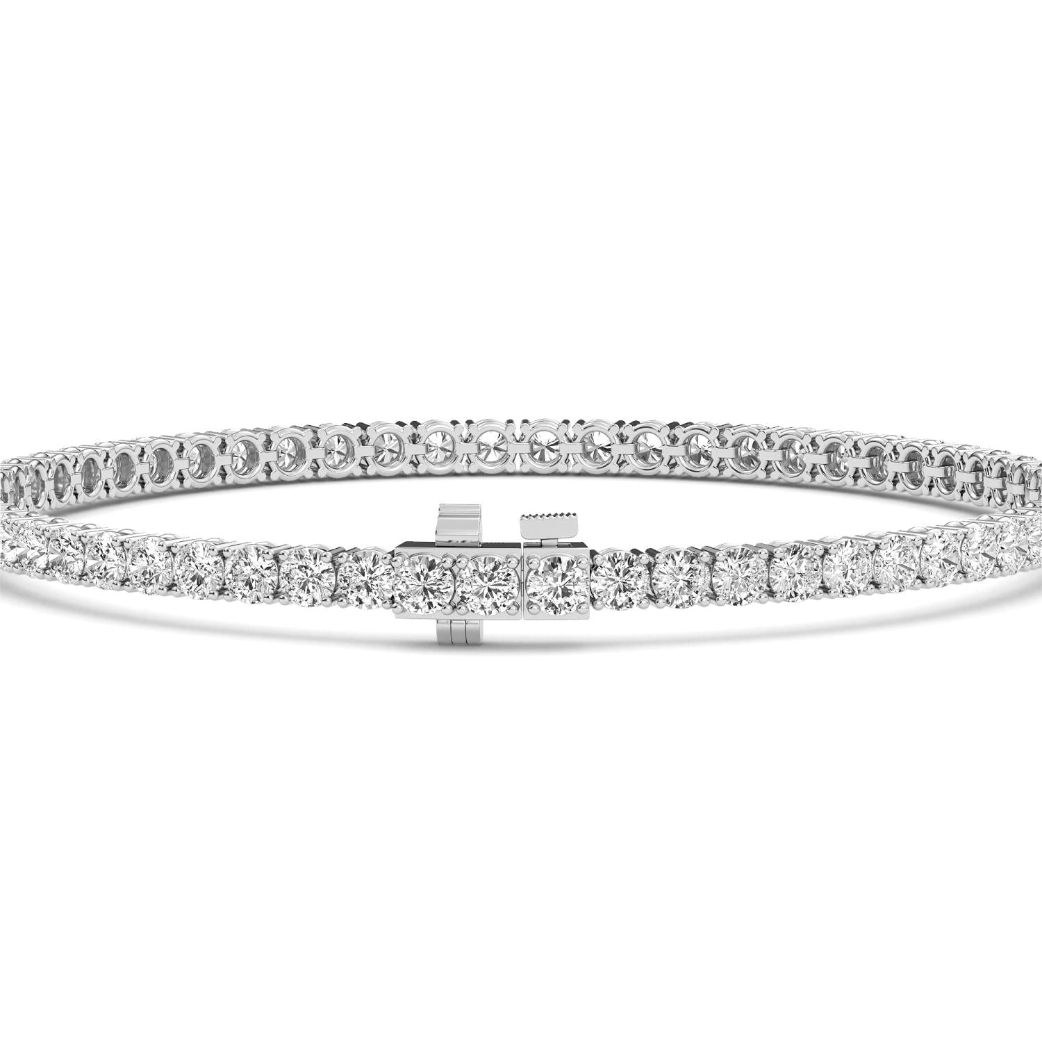 9K White Gold Lab Grown Diamond BRACELET 4.01 ctw BR20464-4-7IN