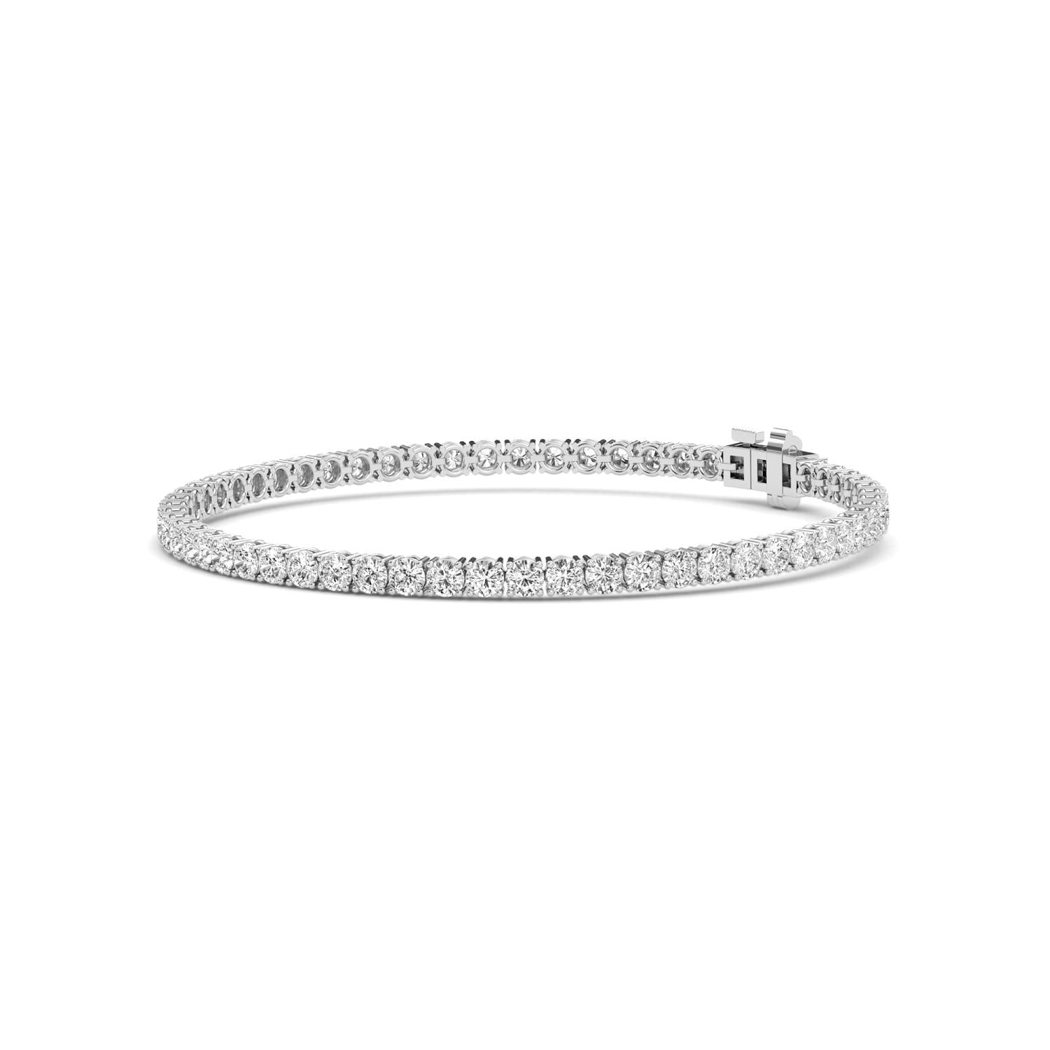 9K White Gold Lab Grown Diamond BRACELET 4.01 ctw BR20464-4-7IN