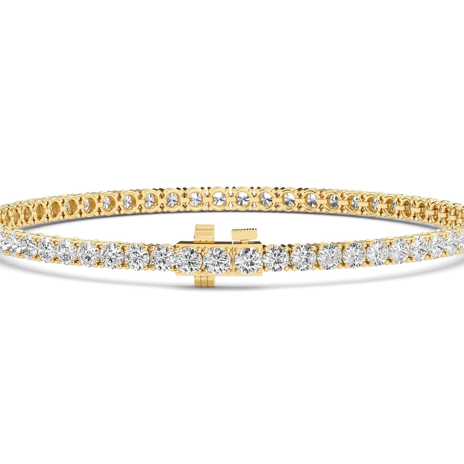 9K Yellow Gold Lab Grown Diamond BRACELET 4.01 ctw BR20464-4-7IN