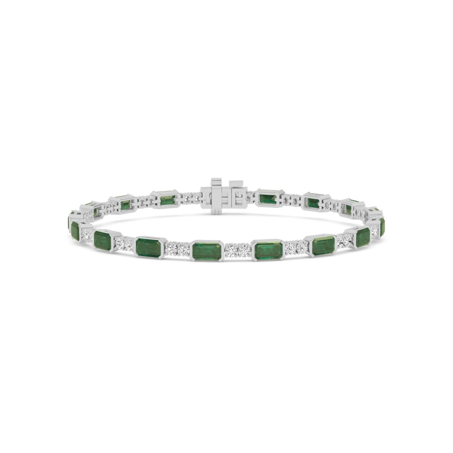 9K White Gold Lab Grown Diamond BRACELET 6.53 ctw BR20475-6.50CT-7IN