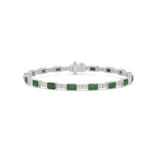 9K White Gold Lab Grown Diamond BRACELET 6.53 ctw BR20475-6.50CT-7IN