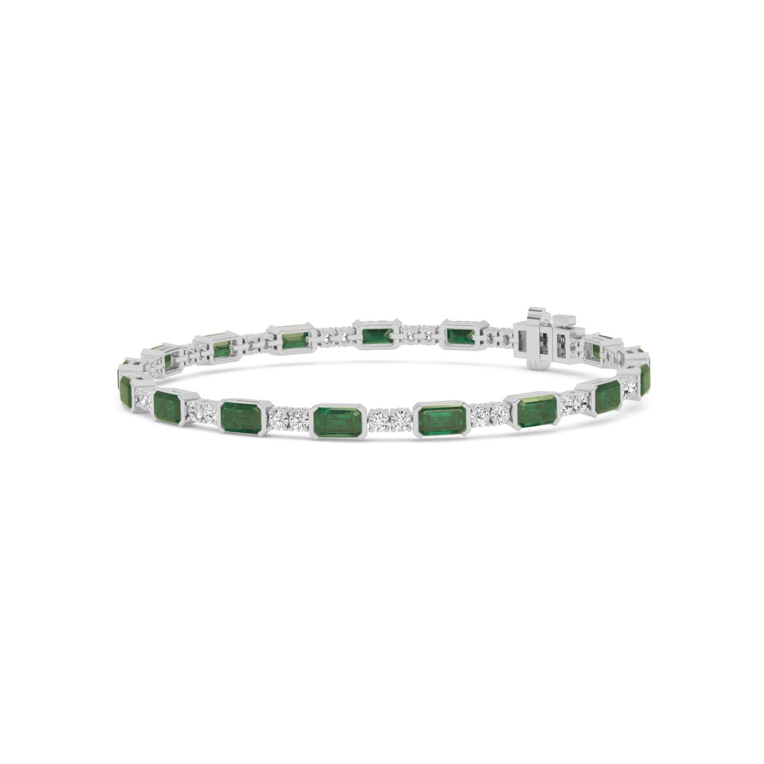 9K White Gold Lab Grown Diamond BRACELET 6.53 ctw BR20475-6.50CT-7IN