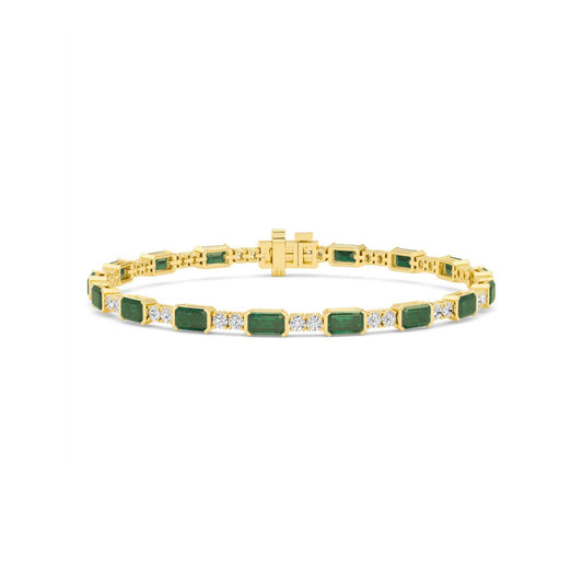 9K Yellow Gold Lab Grown Diamond BRACELET 6.53 ctw BR20475-6.50CT-7IN