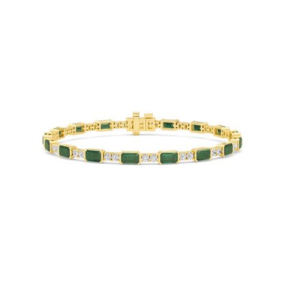 9K Yellow Gold Lab Grown Diamond BRACELET 6.53 ctw BR20475-6.50CT-7IN