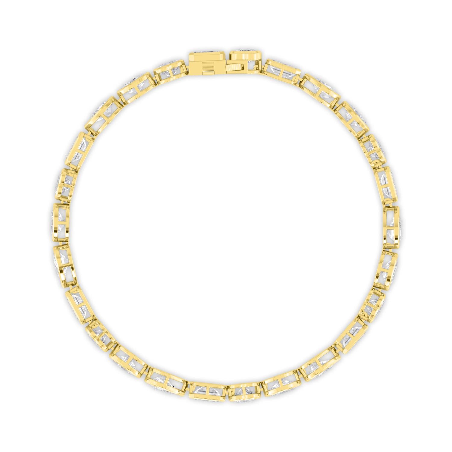 9K Yellow Gold Lab Grown Diamond BRACELET 10.46 ctw BR20479MS-10.25CT-7IN