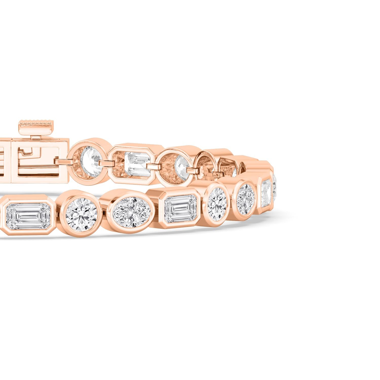 9K Rose Gold Lab Grown Diamond BRACELET 8.45 ctw BR20494MS-8.25CT-7IN