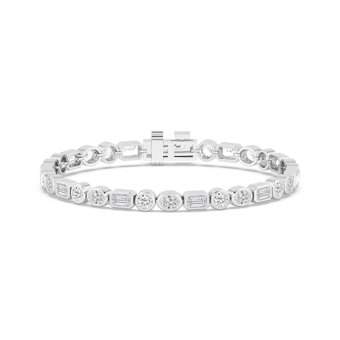 9K White Gold Lab Grown Diamond BRACELET 8.45 ctw BR20494MS-8.25CT-7IN