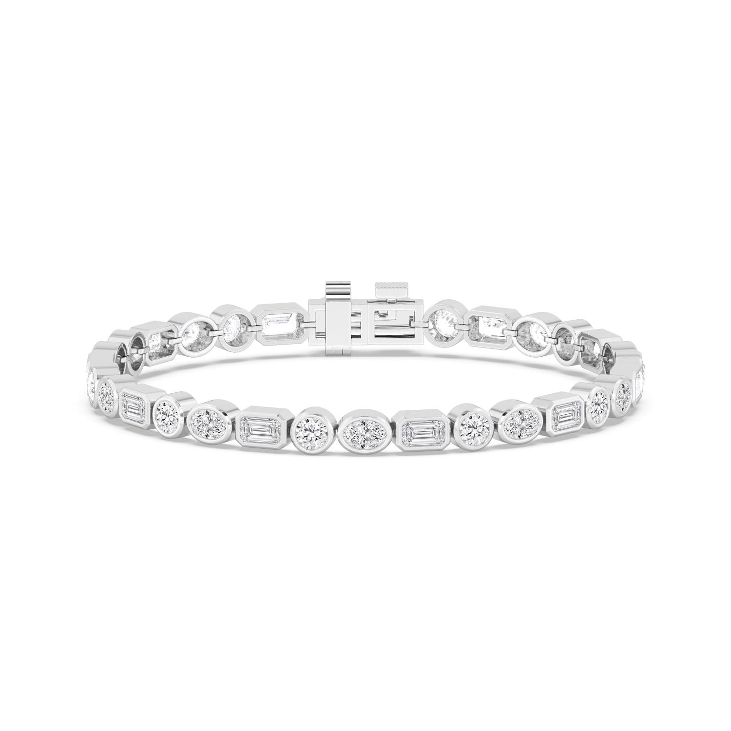 9K White Gold Lab Grown Diamond BRACELET 8.45 ctw BR20494MS-8.25CT-7IN