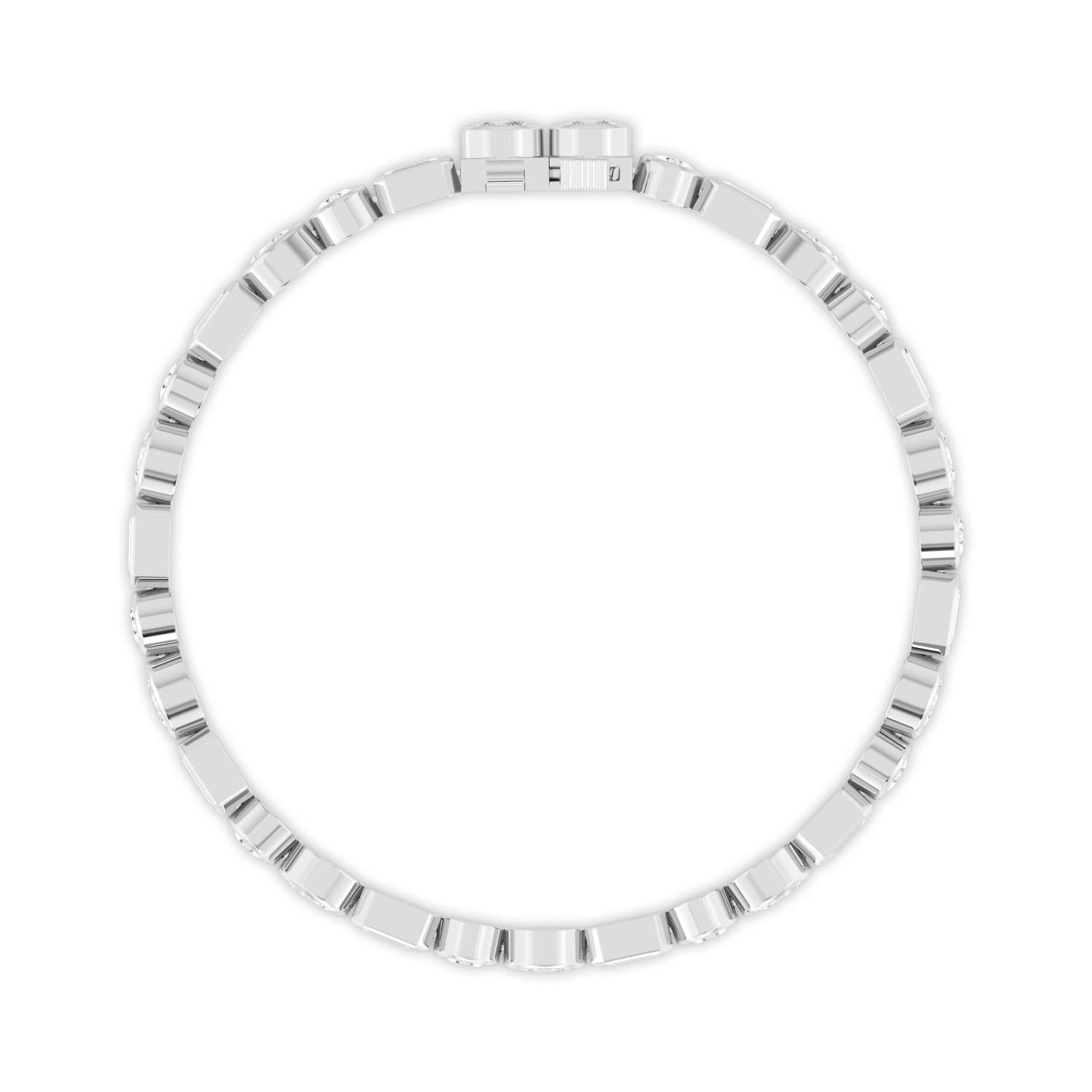 9K White Gold Lab Grown Diamond BRACELET 8.45 ctw BR20494MS-8.25CT-7IN