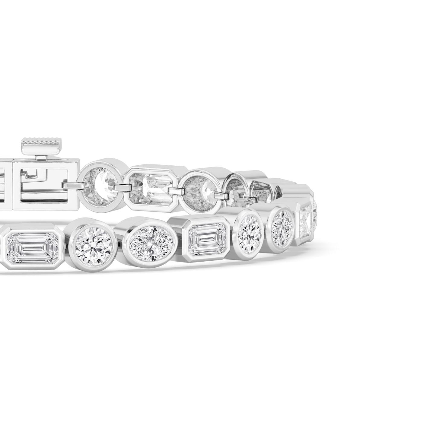 9K White Gold Lab Grown Diamond BRACELET 8.45 ctw BR20494MS-8.25CT-7IN