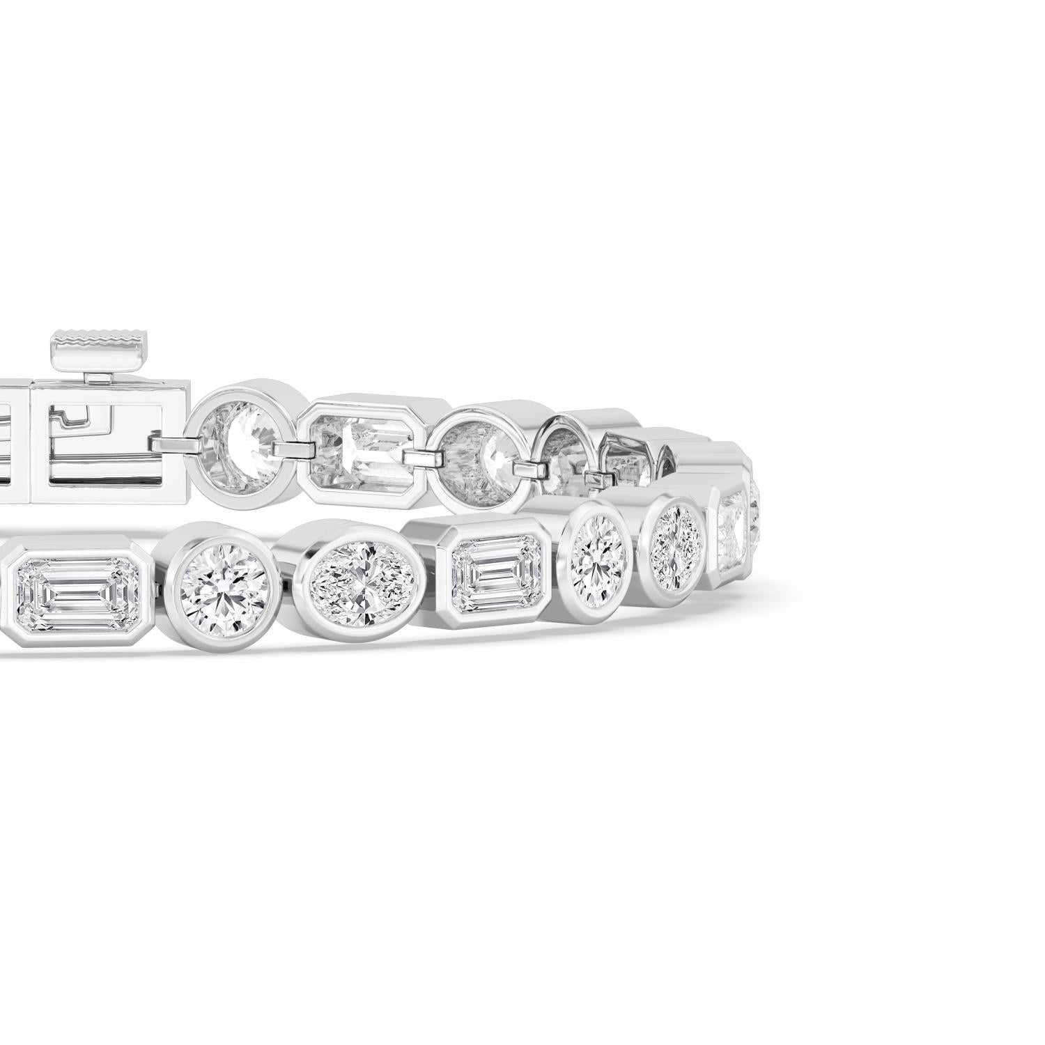 9K White Gold Lab Grown Diamond BRACELET 8.45 ctw BR20494MS-8.25CT-7IN