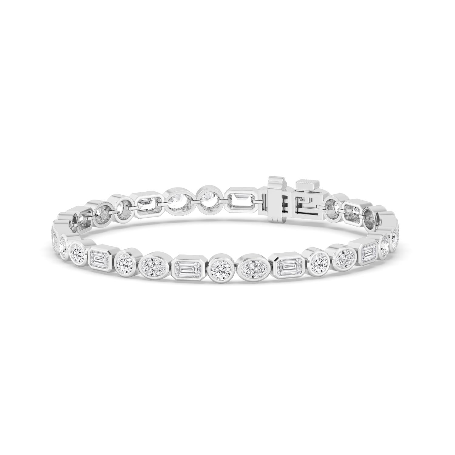 9K White Gold Lab Grown Diamond BRACELET 8.45 ctw BR20494MS-8.25CT-7IN