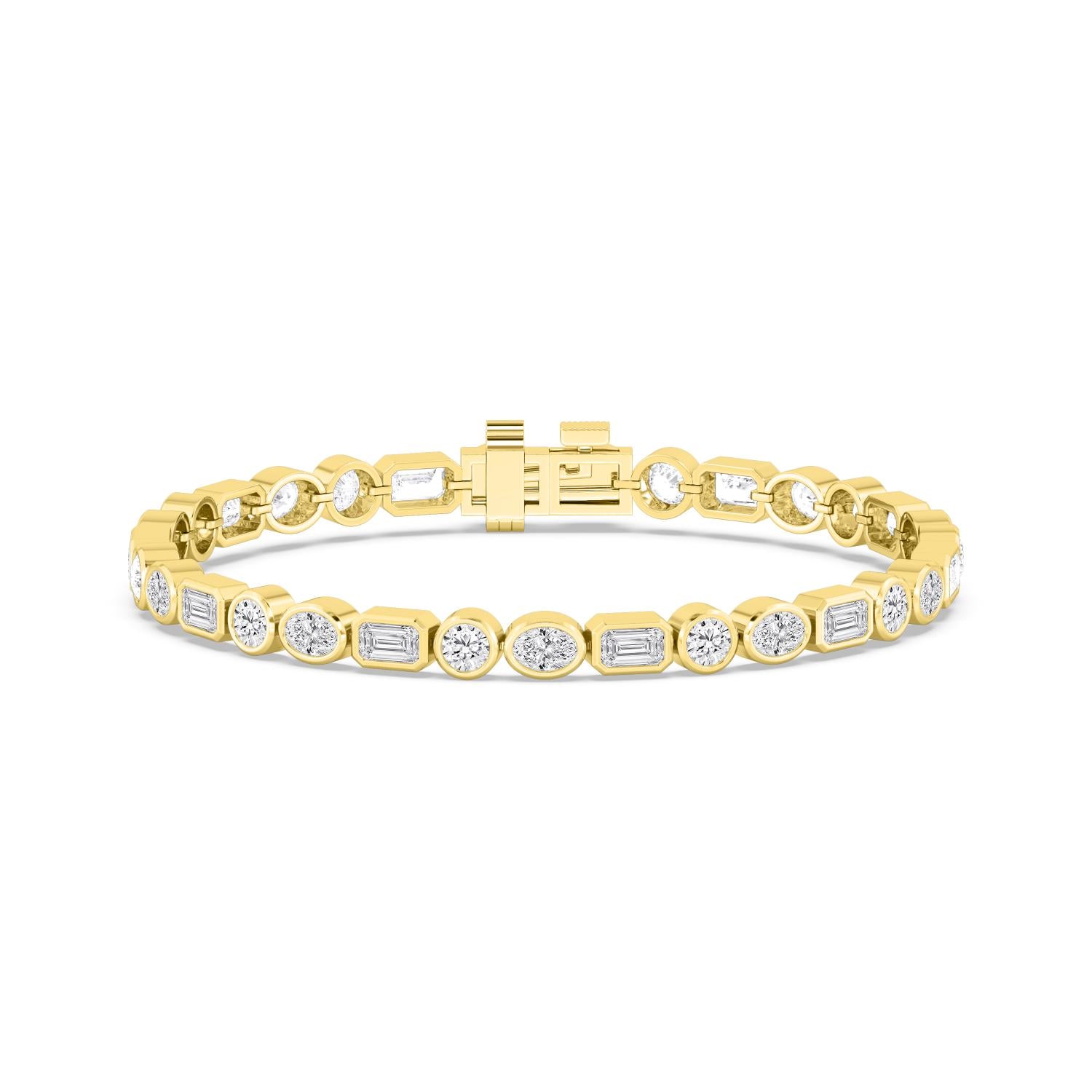 9K Yellow Gold Lab Grown Diamond BRACELET 8.45 ctw BR20494MS-8.25CT-7IN