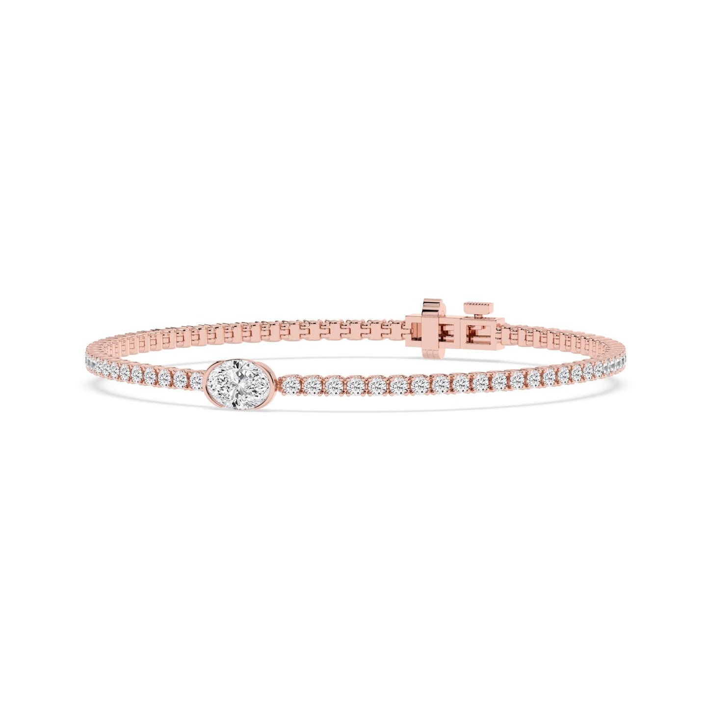 9K Rose Gold Lab Grown Diamond BRACELET 4.81 ctw BR20654-5-7IN