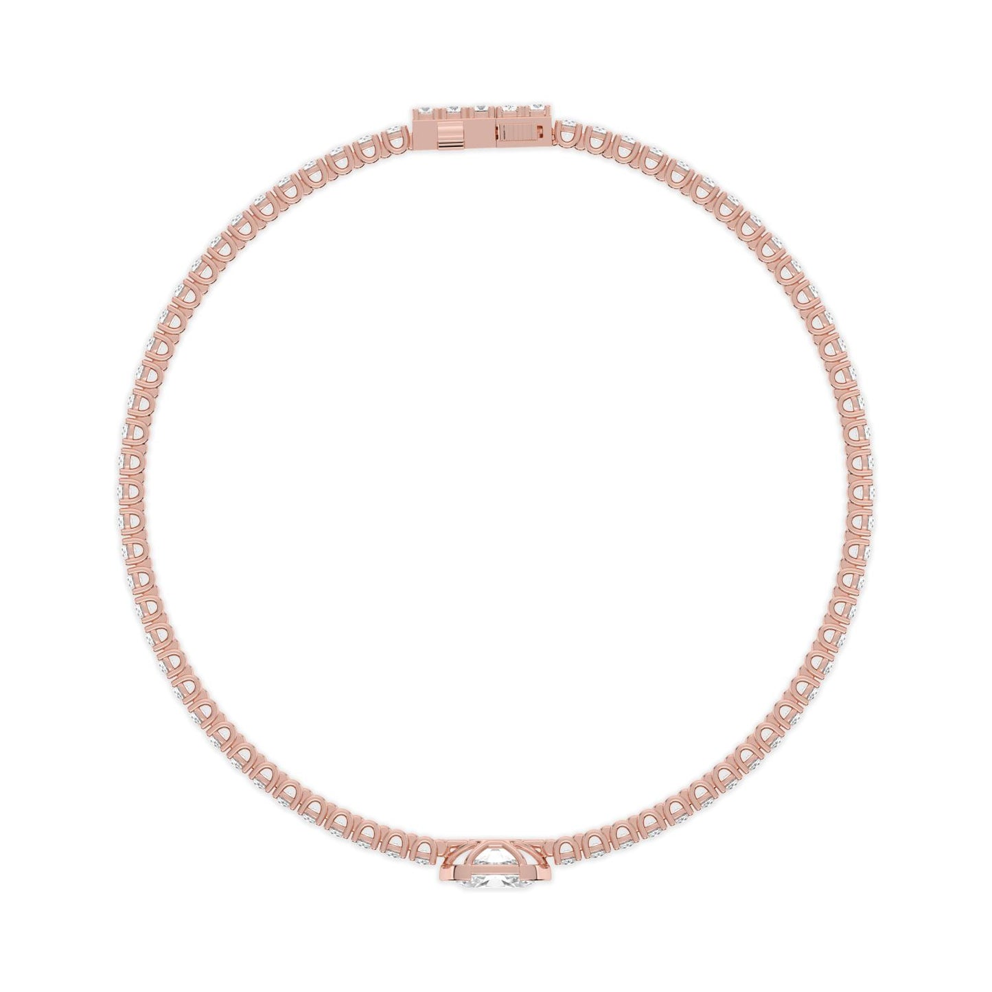 9K Rose Gold Lab Grown Diamond BRACELET 4.81 ctw BR20654-5-7IN