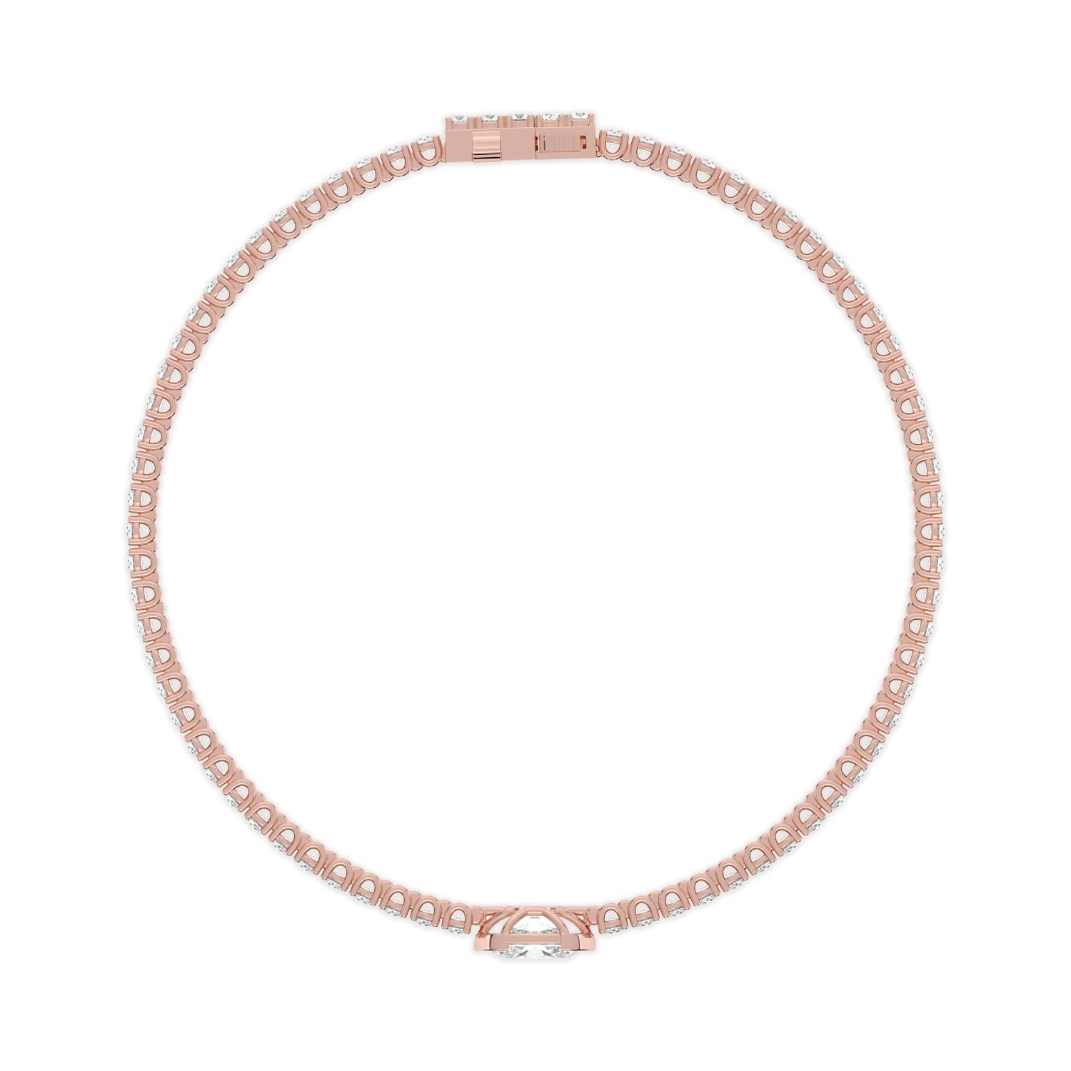 9K Rose Gold Lab Grown Diamond BRACELET 4.81 ctw BR20654-5-7IN