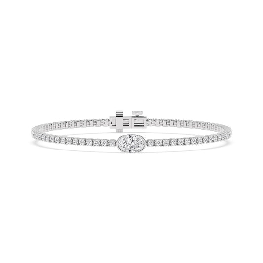 9K White Gold Lab Grown Diamond BRACELET 4.81 ctw BR20654-5-7IN