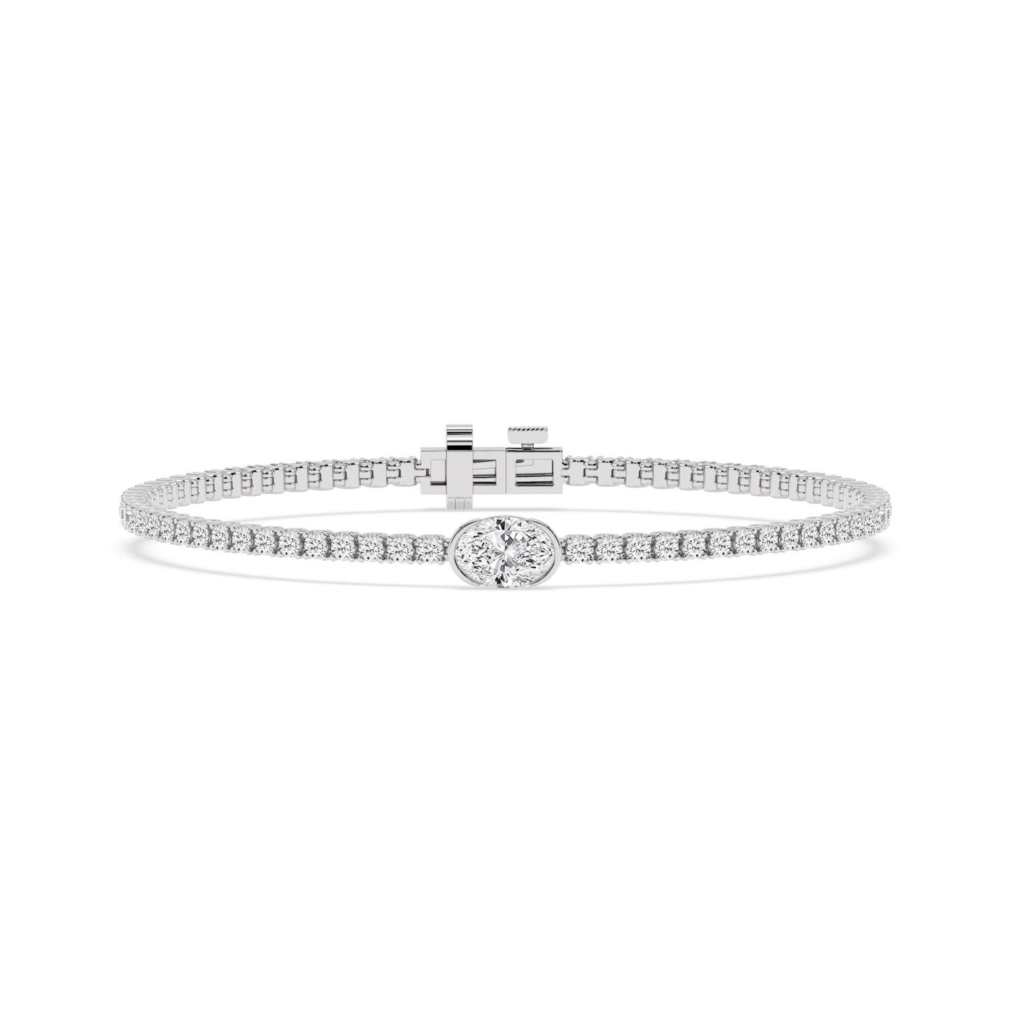 9K White Gold Lab Grown Diamond BRACELET 4.81 ctw BR20654-5-7IN