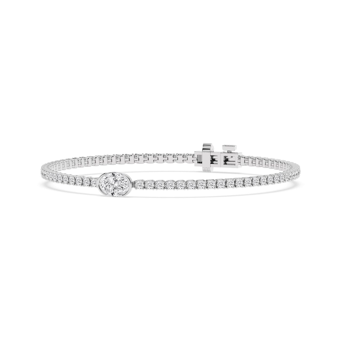 9K White Gold Lab Grown Diamond BRACELET 4.81 ctw BR20654-5-7IN
