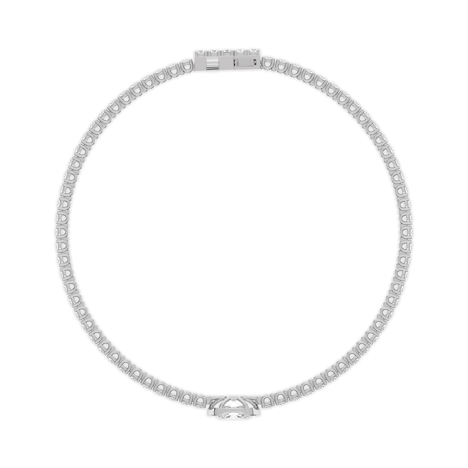9K White Gold Lab Grown Diamond BRACELET 4.81 ctw BR20654-5-7IN