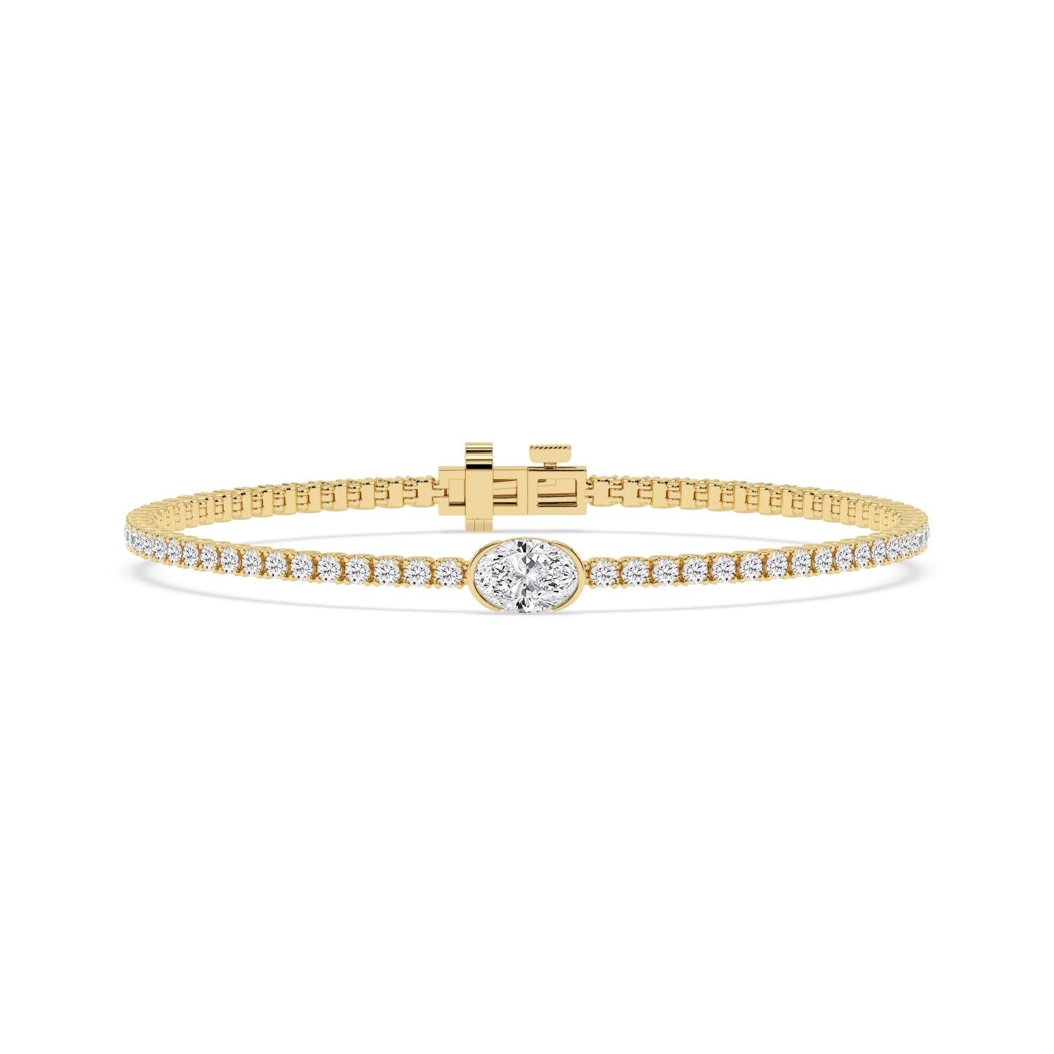 9K Yellow Gold Lab Grown Diamond BRACELET 4.81 ctw BR20654-5-7IN