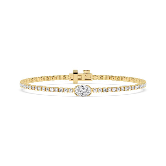 9K Yellow Gold Lab Grown Diamond BRACELET 4.81 ctw BR20654-5-7IN