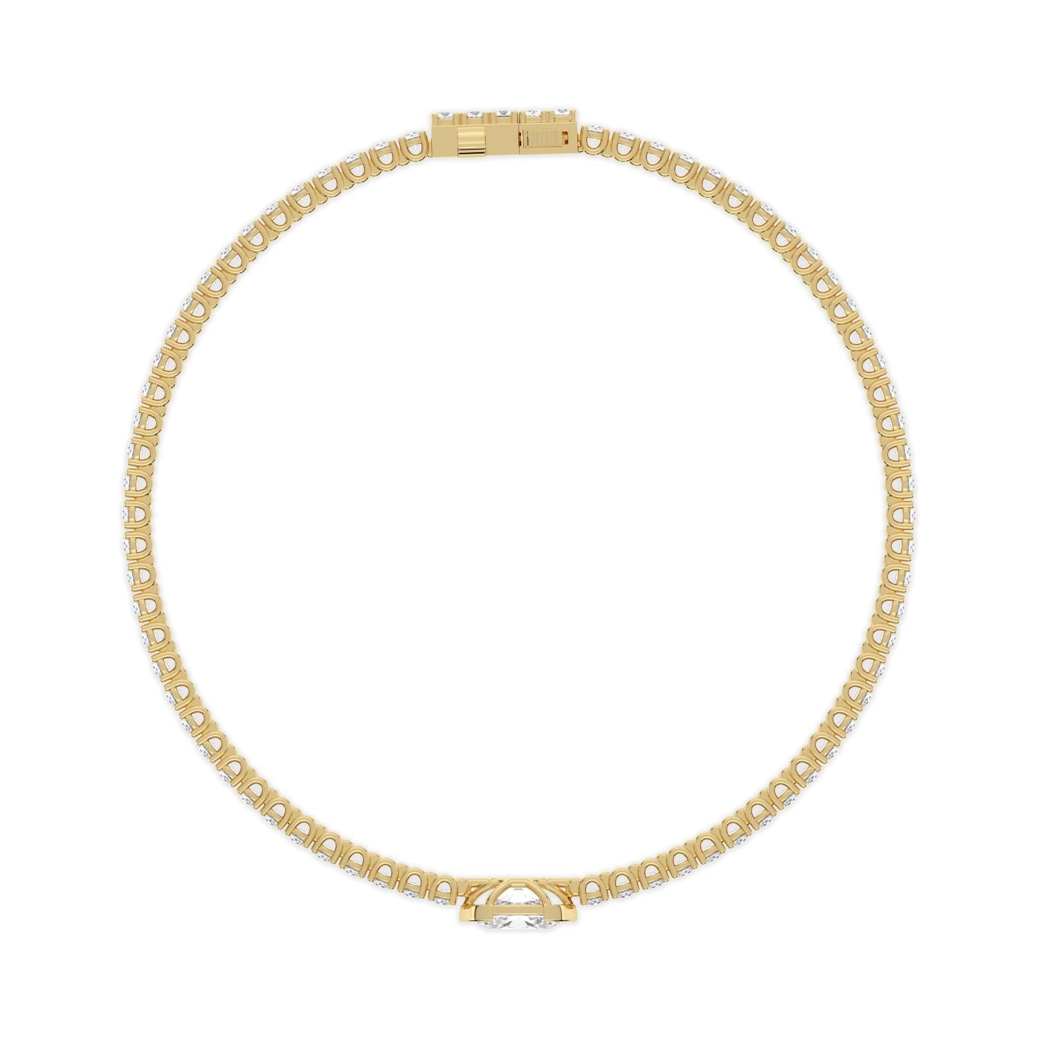 9K Yellow Gold Lab Grown Diamond BRACELET 4.81 ctw BR20654-5-7IN