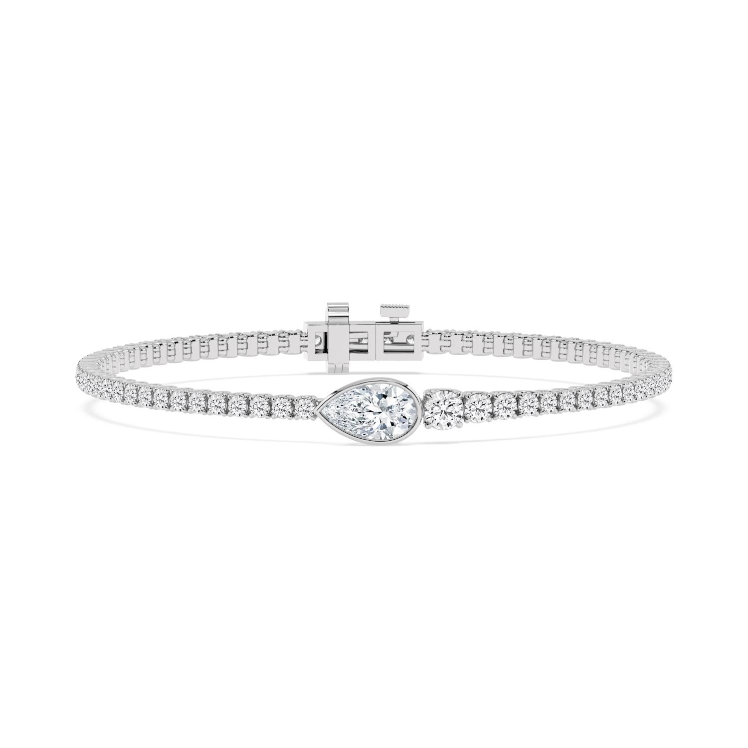 9K White Gold Lab Grown Diamond BRACELET 5.06 ctw BR20655-5.25CT-7IN