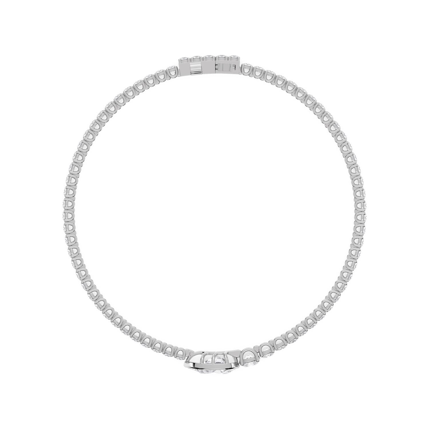 9K White Gold Lab Grown Diamond BRACELET 5.06 ctw BR20655-5.25CT-7IN
