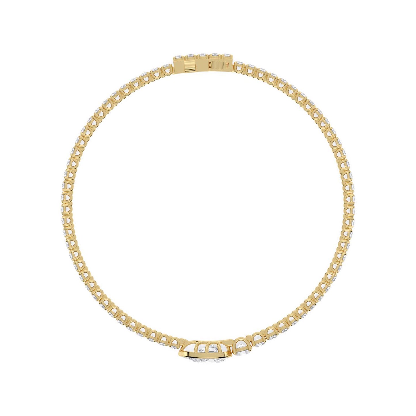 9K Yellow Gold Lab Grown Diamond BRACELET 5.06 ctw BR20655-5.25CT-7IN