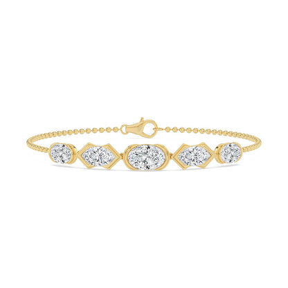 Yellow Gold Lab Grown Diamond BRACELET 4.73 ctw BR20661-4.75CT-7IN