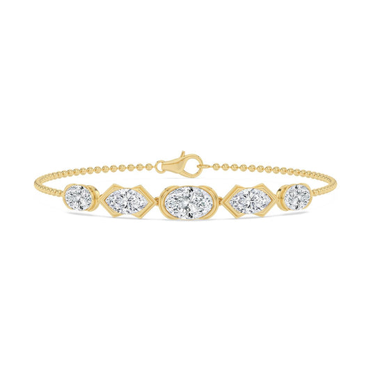 Yellow Gold Lab Grown Diamond BRACELET 4.73 ctw BR20661-4.75CT-7IN
