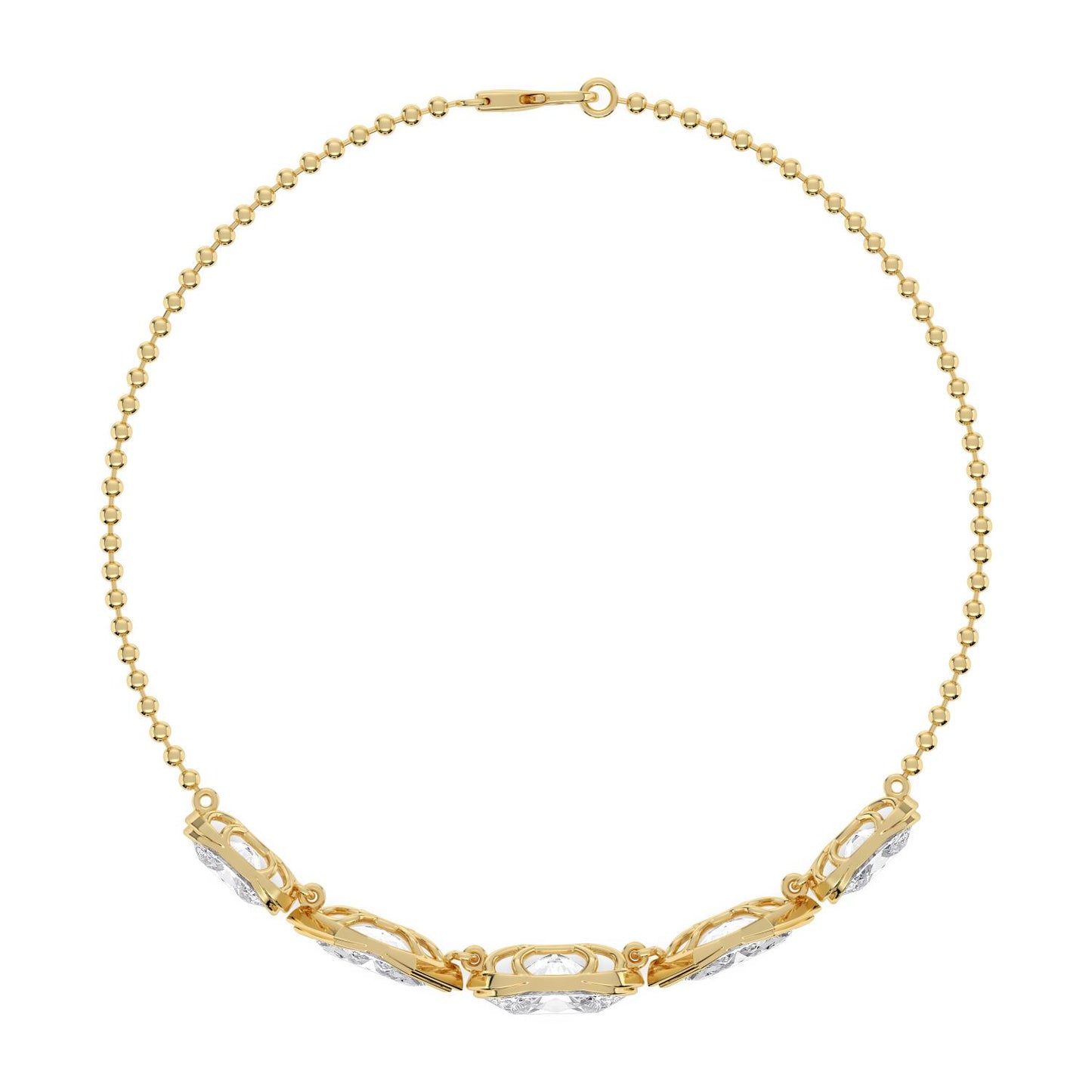 Yellow Gold Lab Grown Diamond BRACELET 4.73 ctw BR20661-4.75CT-7IN