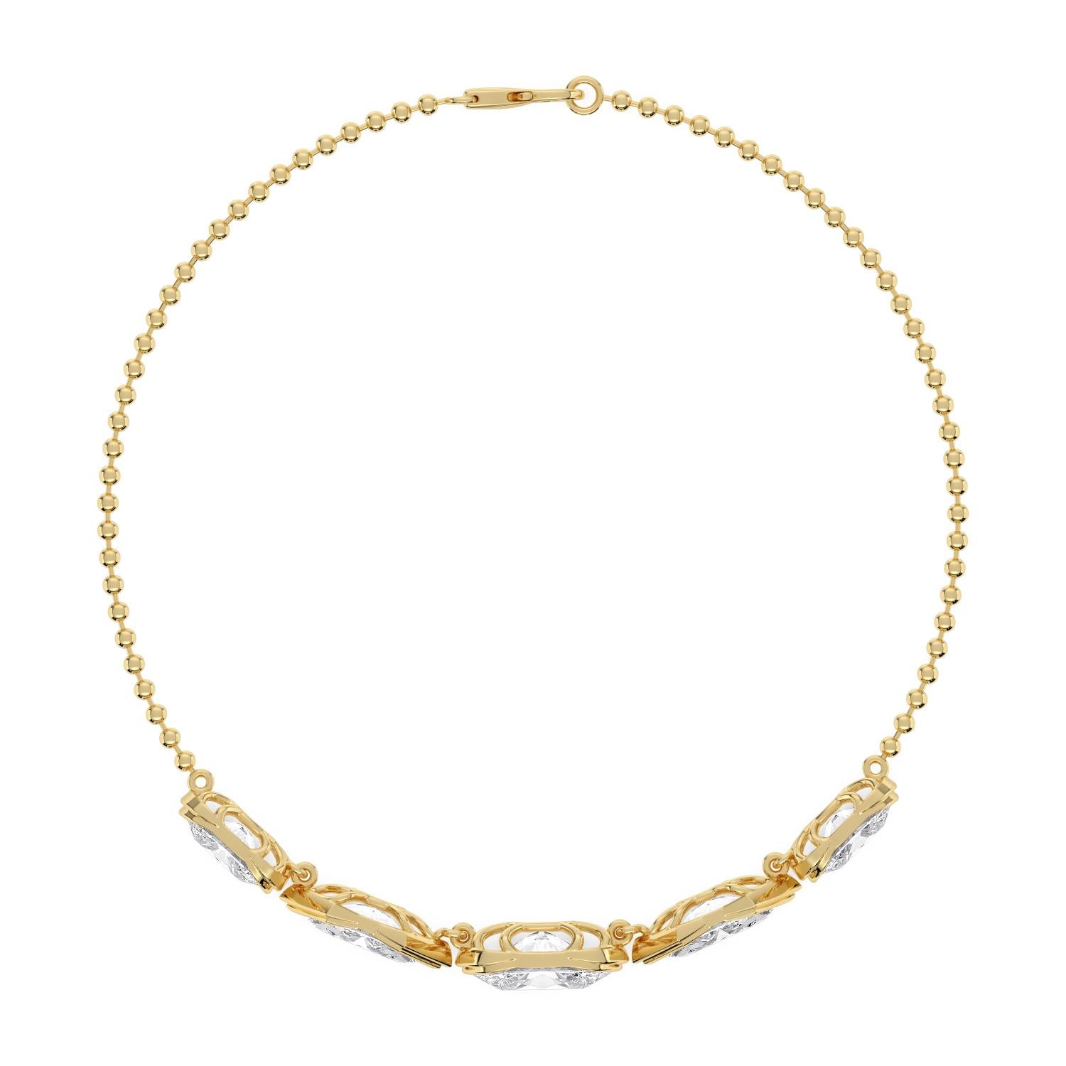 Yellow Gold Lab Grown Diamond BRACELET 4.73 ctw BR20661-4.75CT-7IN