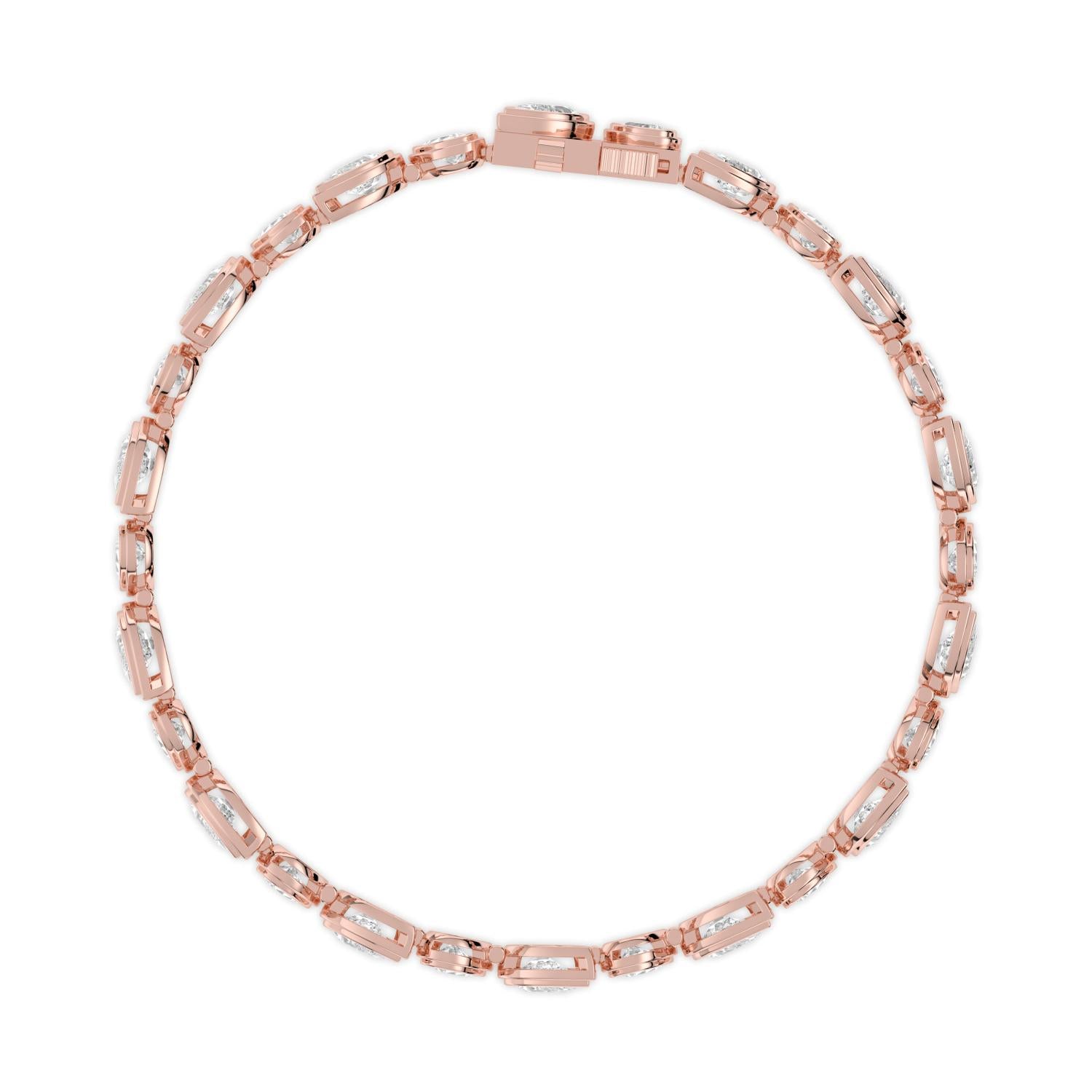 9K Rose Gold Lab Grown Diamond BRACELET 10.92 ctw BR20663PE-10.50CT-7IN