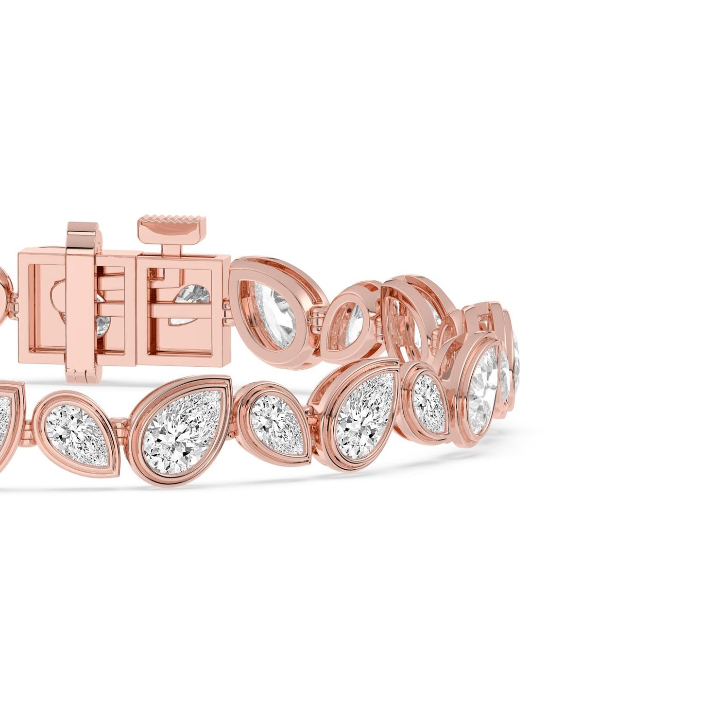 9K Rose Gold Lab Grown Diamond BRACELET 10.92 ctw BR20663PE-10.50CT-7IN
