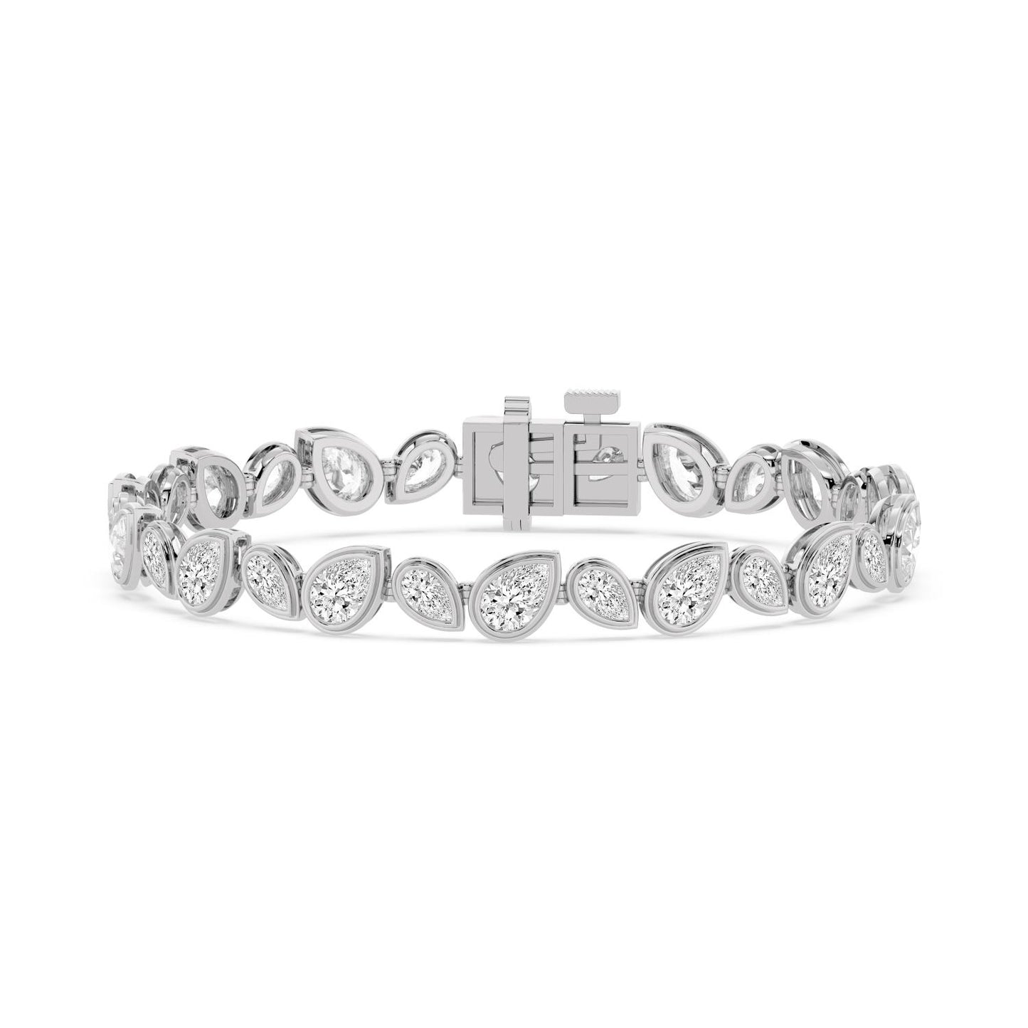 9K White Gold Lab Grown Diamond BRACELET 10.92 ctw BR20663PE-10.50CT-7IN
