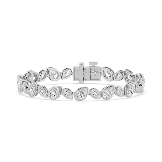 9K White Gold Lab Grown Diamond BRACELET 10.92 ctw BR20663PE-10.50CT-7IN