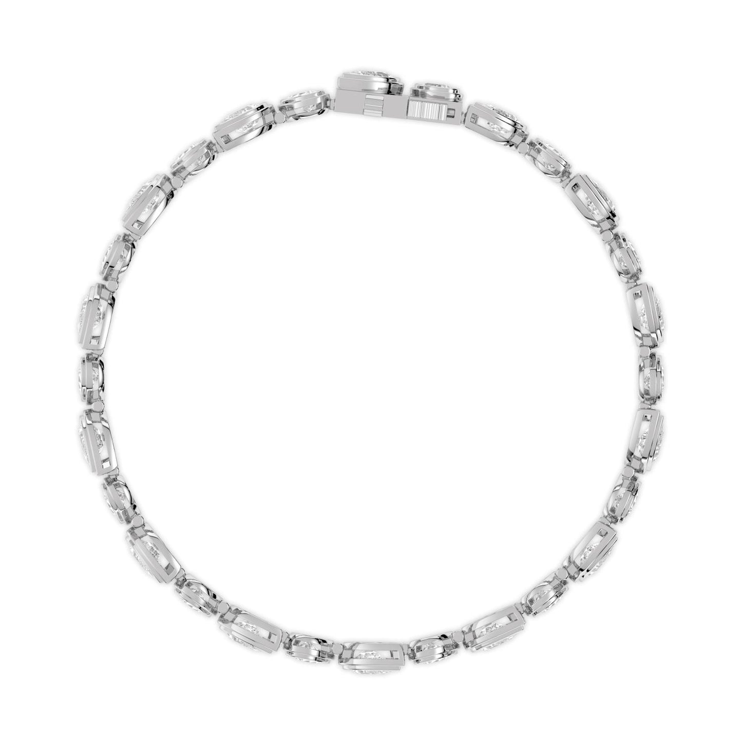 9K White Gold Lab Grown Diamond BRACELET 10.92 ctw BR20663PE-10.50CT-7IN