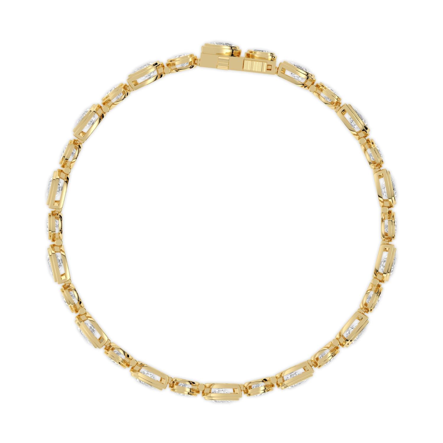 9K Yellow Gold Lab Grown Diamond BRACELET 10.92 ctw BR20663PE-10.50CT-7IN