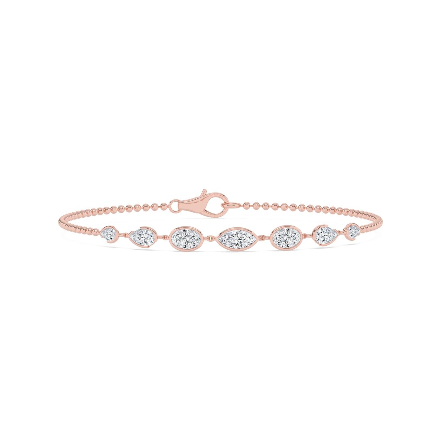 9K Rose Gold Lab Grown Diamond BRACELET 1.77 ctw BR20666-1.75CT-7IN