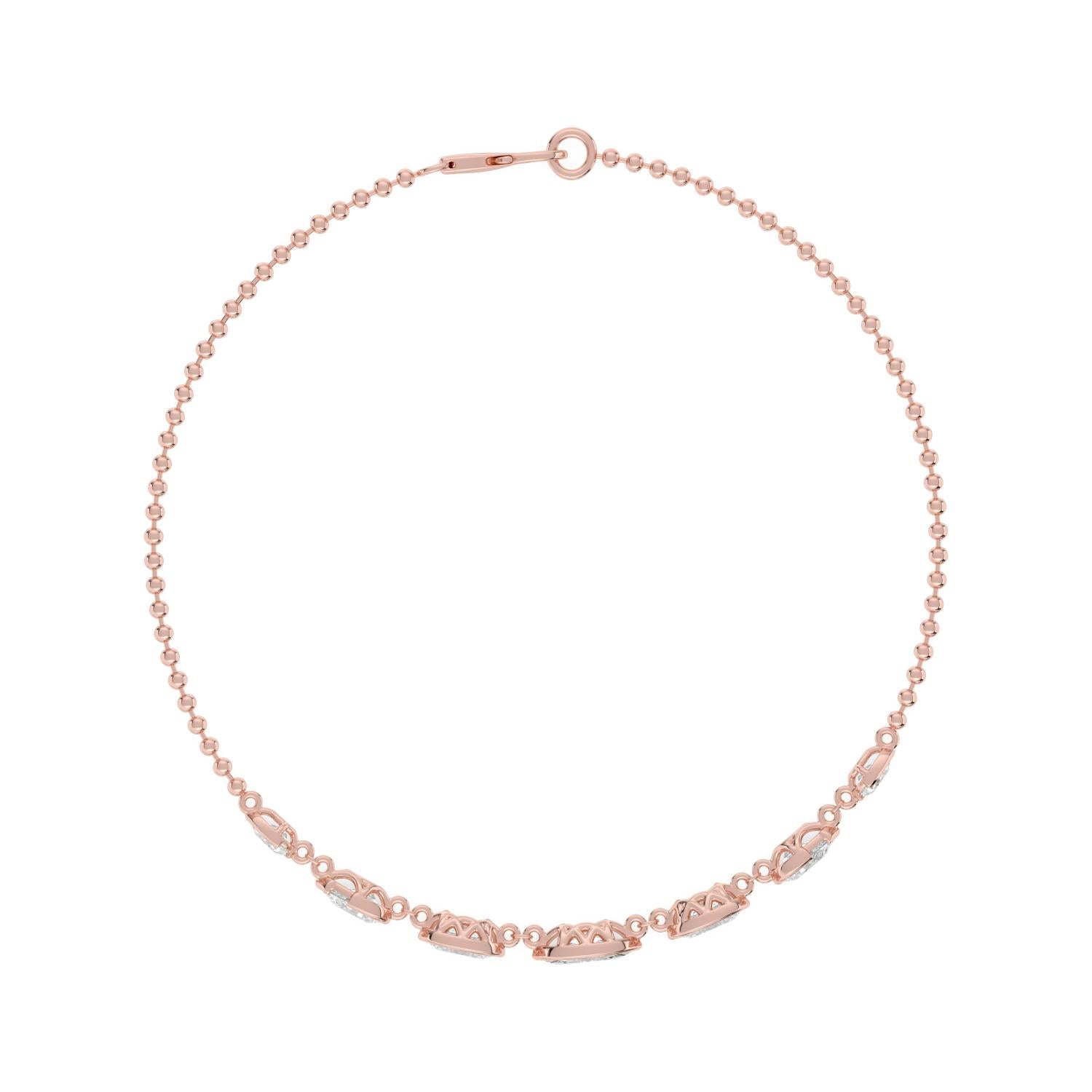 9K Rose Gold Lab Grown Diamond BRACELET 1.77 ctw BR20666-1.75CT-7IN