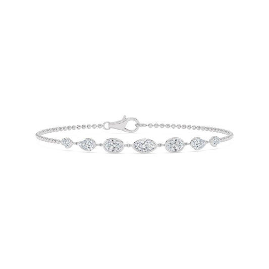 9K White Gold Lab Grown Diamond BRACELET 1.77 ctw BR20666-1.75CT-7IN