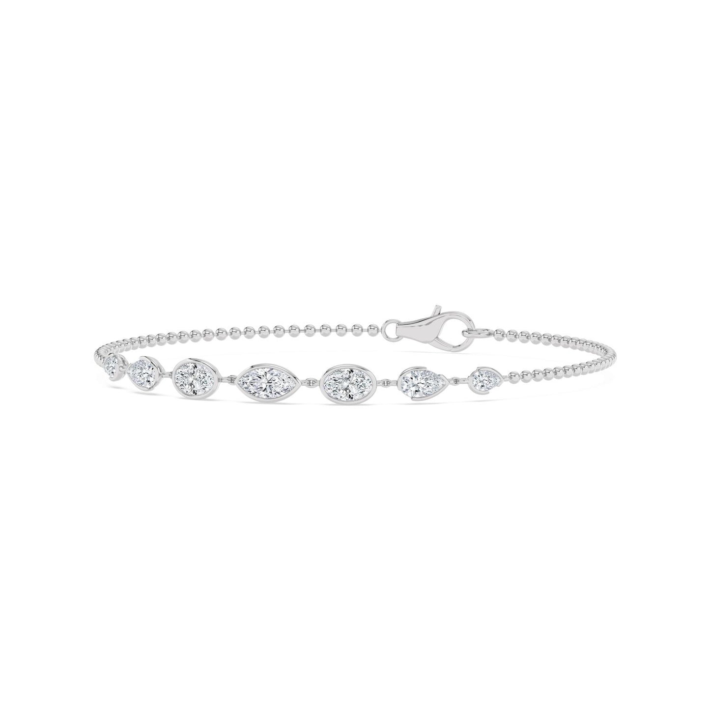 9K White Gold Lab Grown Diamond BRACELET 1.77 ctw BR20666-1.75CT-7IN