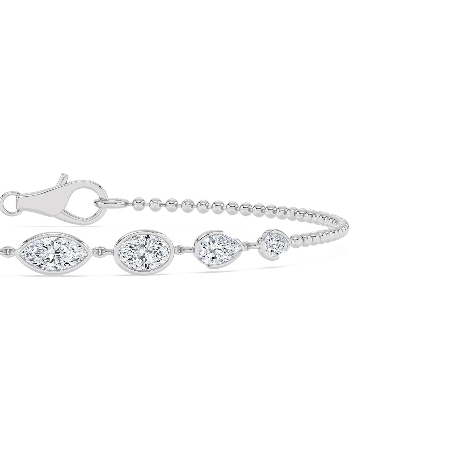 9K White Gold Lab Grown Diamond BRACELET 1.77 ctw BR20666-1.75CT-7IN