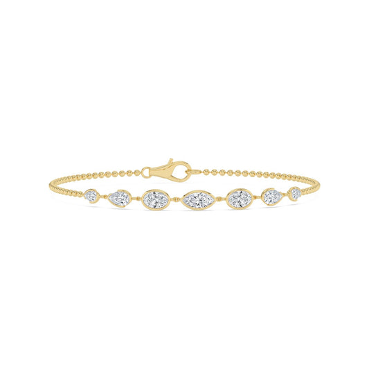 9K Yellow Gold Lab Grown Diamond BRACELET 1.77 ctw BR20666-1.75CT-7IN