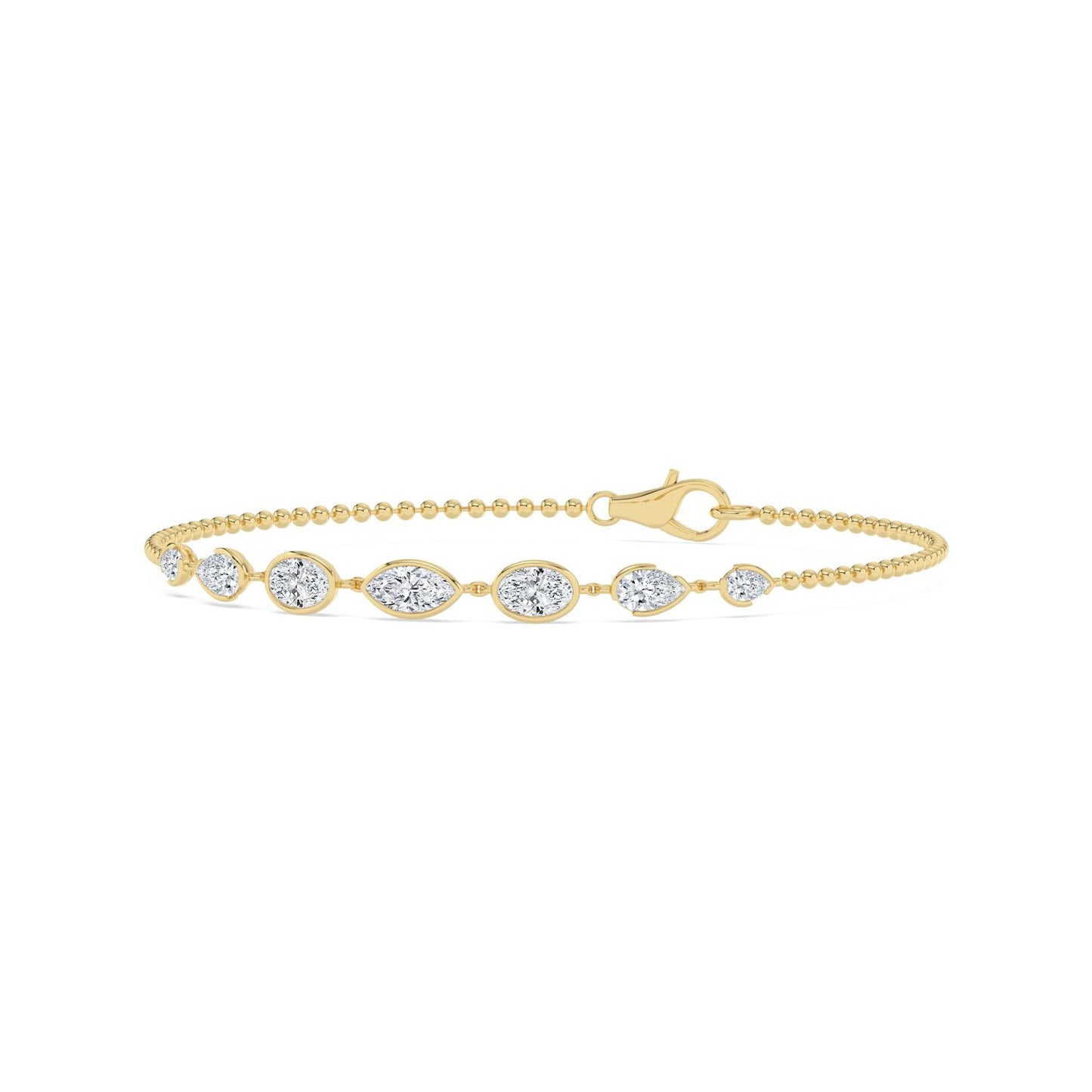 9K Yellow Gold Lab Grown Diamond BRACELET 1.77 ctw BR20666-1.75CT-7IN