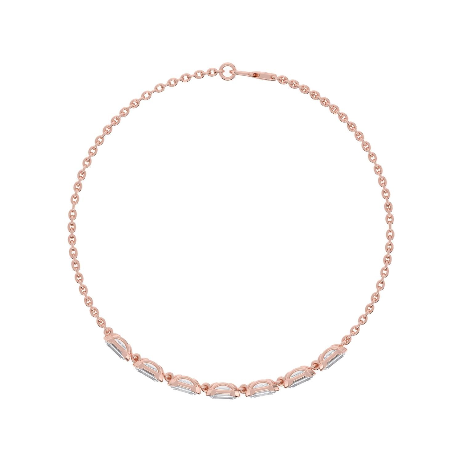 9K Rose Gold Lab Grown Diamond BRACELET 2.33 ctw BR20668EM-2.20CT-7IN